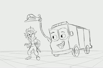 create 2d traditional animation, hand drawn, frame by frame video