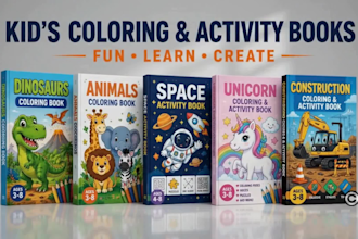 design professional amazon KDP coloring book pages and cover