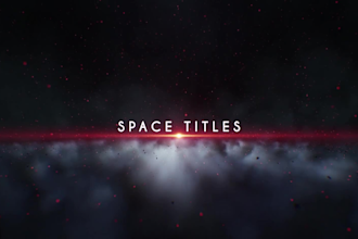 design a brand new cinematic title intro animation trailer