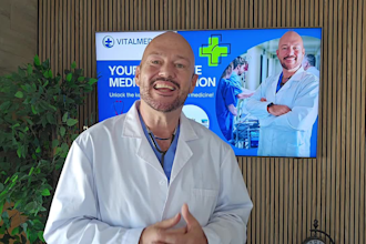 create a medical or dental spokesman video in a lab coat