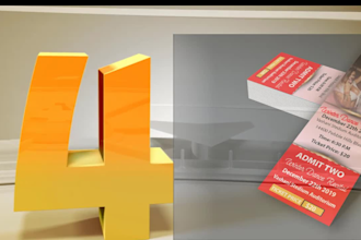 design ticket, event ticket, raffle ticket in 6 hrs