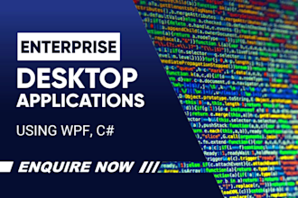 develop professional desktop application using wpf, csharp