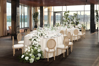 draw 3d render of custom wedding decor, ceremony layout, event design sketch