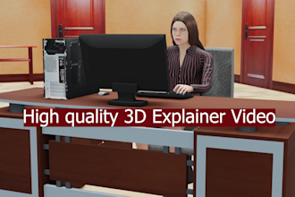 create 3d animated explainer video or 3d animation explainer