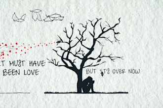create custom animation lyric music video hand drawn style