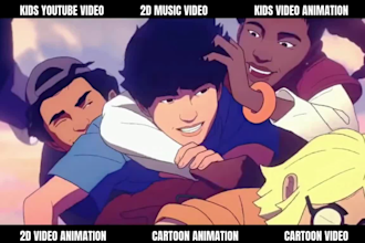 2d music video,cartoon music video, 2d animation, kids youtube, cartoon animator