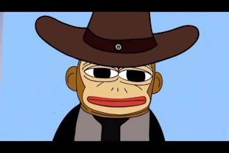 create crypto meme video,2d memecoin animation, crypto art,meme art, solana art