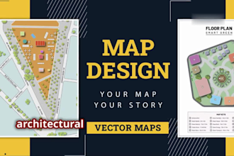 redesign 2d drawings and floor, site, plot, real estate plans into a vector map