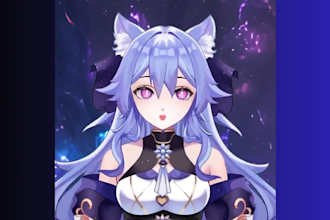 chibituber, chibi anime live 2d character, anime 2d tuber avatar arkit avatar 2d