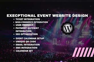 build event listing website, ticket and booking with qr code