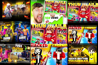 make best free fire and pubg thumbnails in just 4hrs
