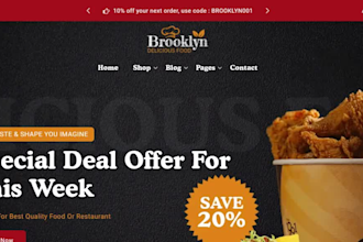 design food catering website restaurant cafe bakery website