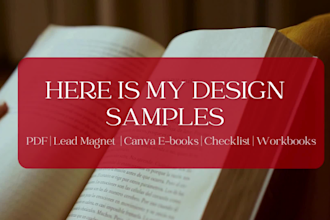 design engaging canva pdf, lead magnets and workbooks