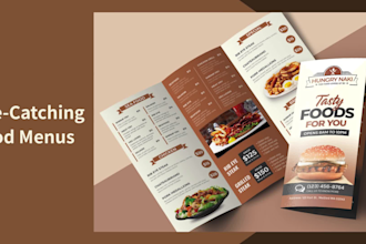 design catering flyer, food menu and restaurant menu