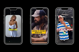 edit tiktok, insta reels and shorts video with captions