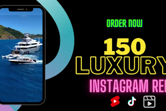create 150 luxury videos for reels, tiktoks, with free demo
