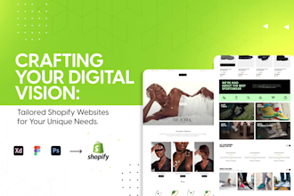 design and develop a modern shopify website tailored to your needs