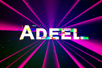 do amazing glitch logo animation for vj loop