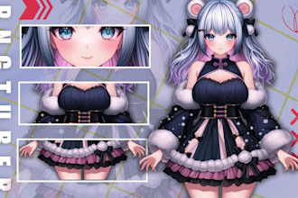 create a custom pngtuber model in my style