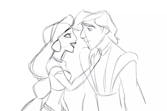 create 2d line art animation, frame by frame,2d traditional hand drawn animation