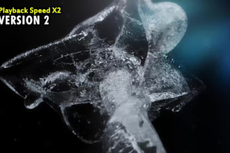 make liquid water splash logo intro animation