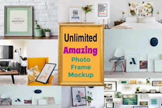 put your photos and art into unique, eye catching frame mockups