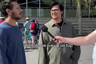 create and edit ugc street interview ads for tiktok with your question