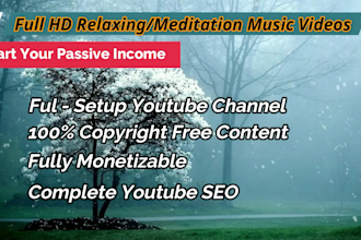 create 50 high quality 4k meditation sleep and yoga music videos