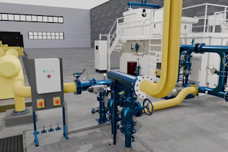 create 3d wastewater treatment plant, water treatment animation