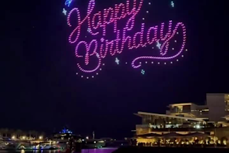 do 3d drone light show for birthday message birthday wishes happy birthday video
