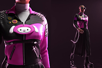 create 3d clothing, garment, streetwear model