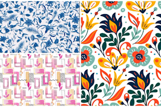 design seamless patterns, brand and textile patterns