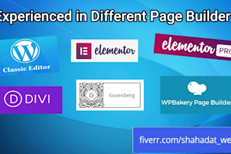 design wordpress elementor website n convert figma , psd , xd to elementor