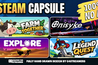 create custom steam capsule art and game key art for your indie game