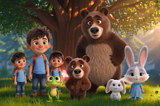 make ai cartoon stories, 3d ai animated videos, 3d children book animation