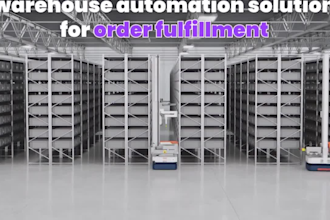 do 3d robotic arm animation, automation workflow, manufacturing warehouse video