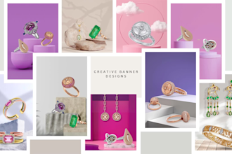 create jewelry post design and jewelry retouching