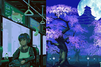 do 8bit 16bit 32bit 2d pixel art animation background wallpaper animated gif