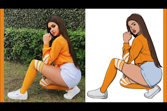 create a custom photo vector caricature