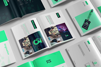 create corporate logo with brand identity and brand style guides