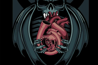 design illustration car vector for t shirt with my style