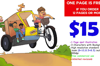 make awesome children story book illustrations
