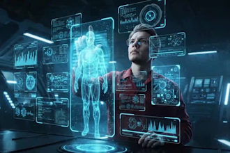 create cinematic sci fi hud intro and futuristic vfx animation