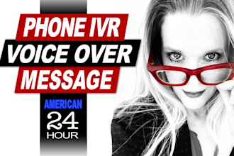 record a professional female voicemail, IVR phone system