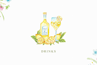 create custom watercolor food and drink clipart for menu