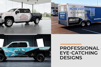design pickup truck wrap and trailer wrap design