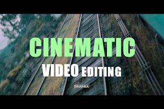 cinematic video editing, music videos, wedding, and promo