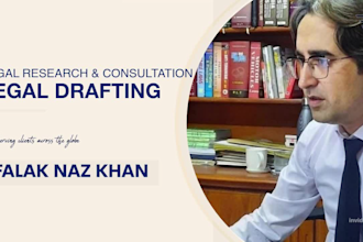 draft all sort of legal and business documents and will be your legal consultant