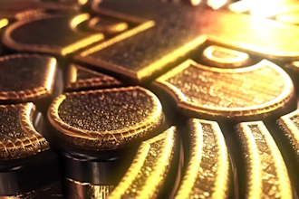 create 3d gold or silver video intro logo animation