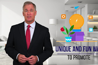 offer a human spokesperson video or business commercial